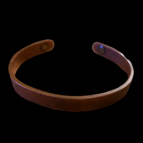 5" Vintage Copper Cuff Artharitic Bracelet with Magnetic Pionts L6 - Picture 3 of 4